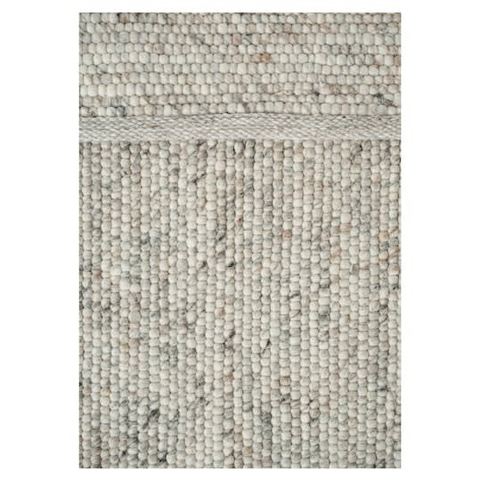 Linie Design Agner Runde Wollteppich Beige Ø240