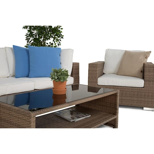 Nordic Outdoor Bora 5-sits Loungegrupp inkl Bord m Förvaring Sand