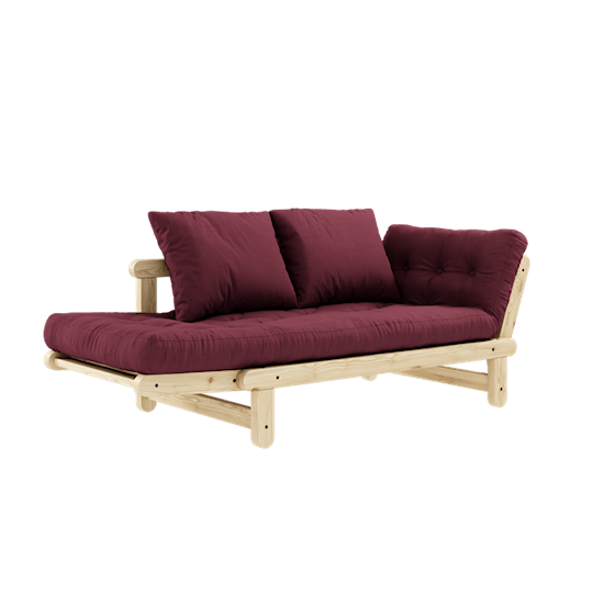 Karup Design Beat Bäddsoffa Natur/Bordeaux 200cm