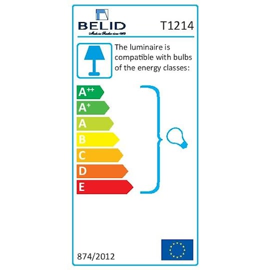 Belid Primus Ii Taklampe Hvit / Krom