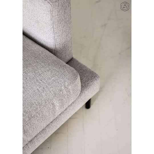 Sleepo Olivia 4-Sitzer Chaiselongue Sofa Links Silber 297cm