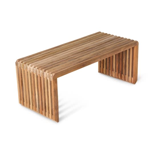 HKliving Slatted Bänk Teak 96cm