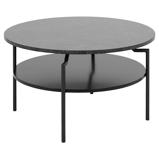 Nordic Home Grums Couchtisch Schwarz Ø80