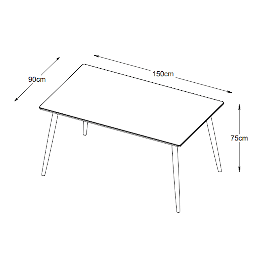 Sleepo Sofia Esstisch Natural Oak 150cm