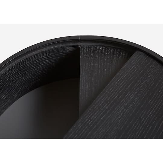 Woud Arc Soffbord Black Ash Ø66