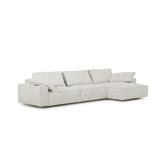 Sleepo Louie Divan-Sofa rechts Greige 348 cm