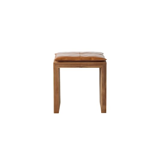 Cinas Rib Schemel Teak/Braun 45cm