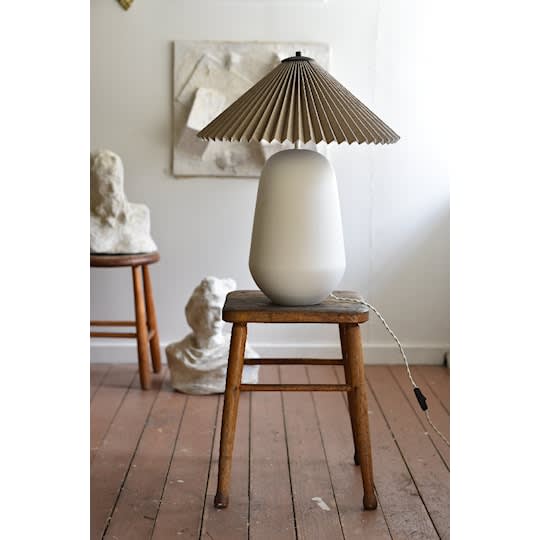 Hallbergs Belysning Carolin Plisserad Lampskärm Natur 50cm