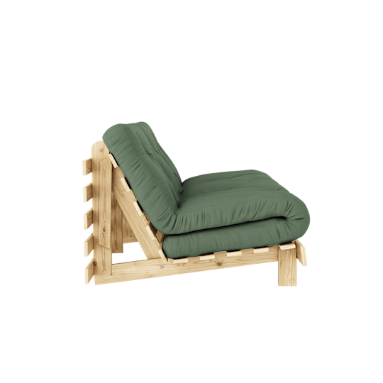 Karup Design Roots Schlafsofa Natur/Olivgrün 160cm