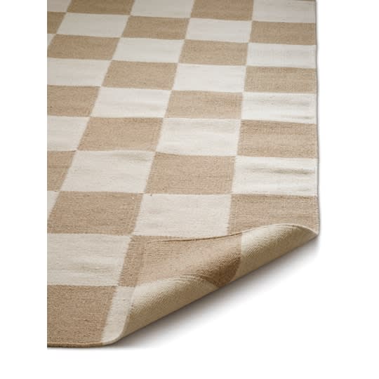 Classic Collection Squares Ullmatta Vit/Natur 200x300