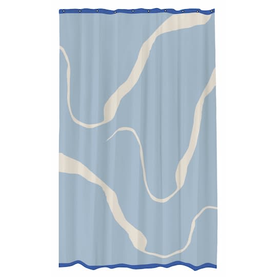 Mette Ditmer Denmark Nova Arte Duschdraperi Light Blue/Off-White