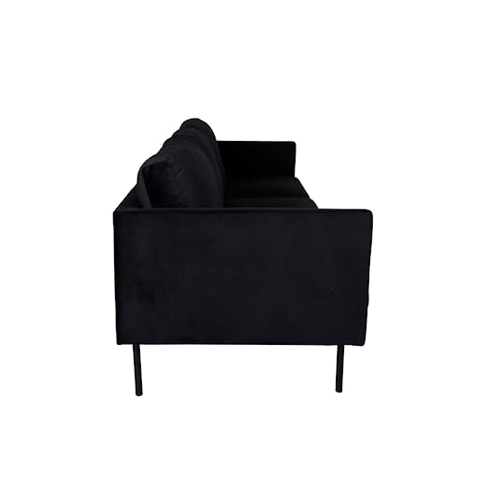 Nordic Home Monique 3-sits Soffa Sammet Svart 262cm