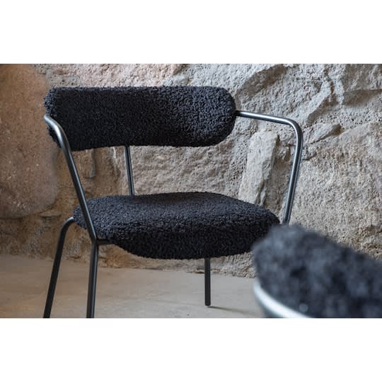 Nordic Home Adrienne Loungestol Teddy Svart