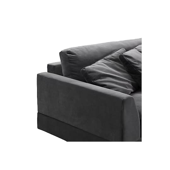 Nordic Home Leah 4-seter Sofa Fløyel Grå 324 cm