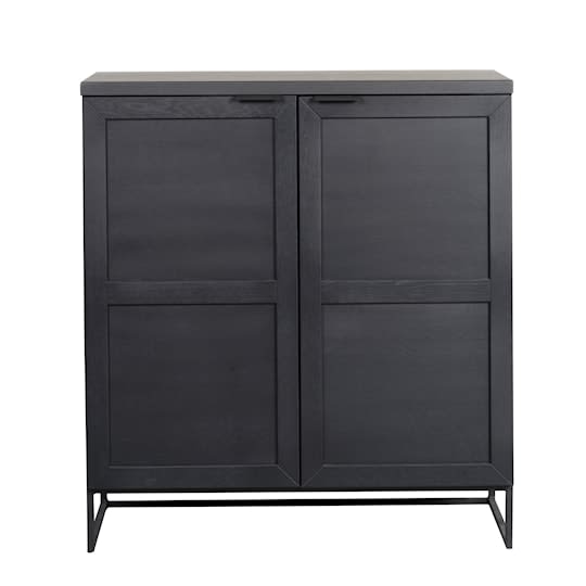 Rowico Home Everett Schrank mit Holztüren Schwarz 105cm