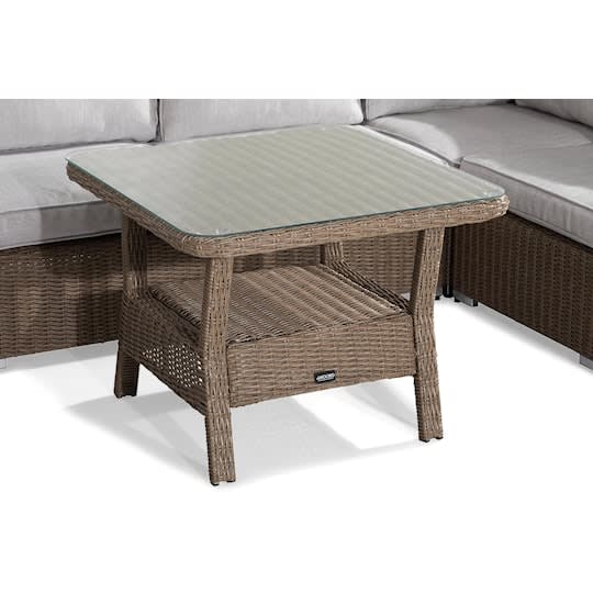 Nordic Outdoor Lillian 6-seter Loungegruppe Brun/Lysegrå