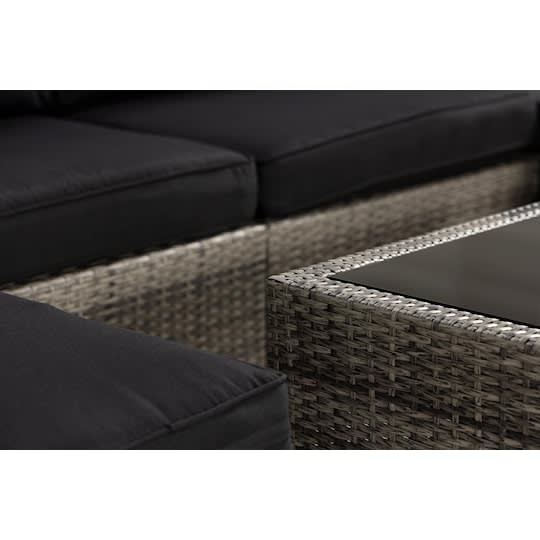 Nordic Outdoor Bora 6-seters lounge sofa inkl. bord med hylle Grå