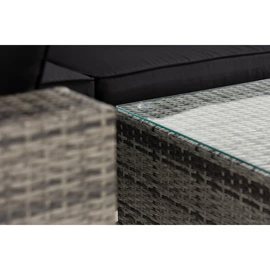 Nordic Outdoor Bora 5-seters lounge sofa inkl. blokkbord Grå