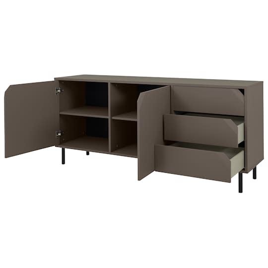 Tenzo Corner Sideboard Dark Taupe Matte 176.5cm