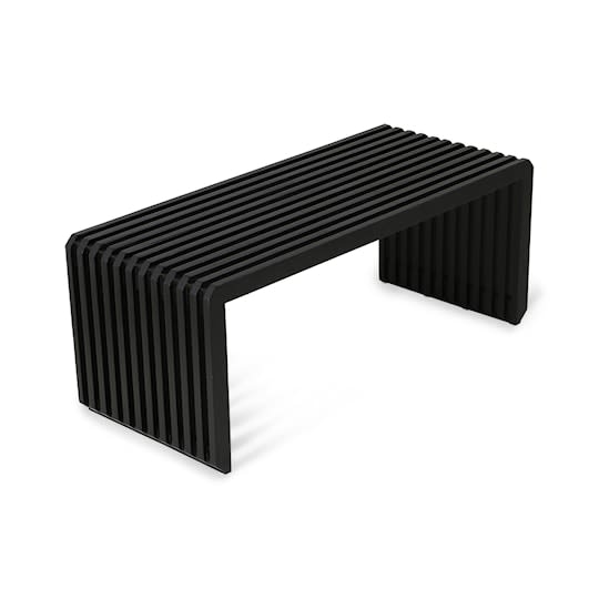 HKliving Slatted Bänk Schwarz 96cm