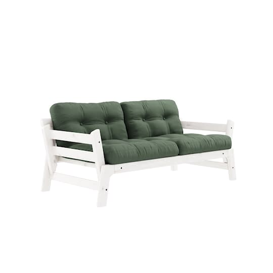 Karup Design Step Bäddsoffa Vit/Olive Green 200cm