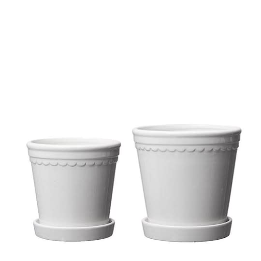 Wikholm Design Astrid Kruka m. Fat 2-pack Vit Small