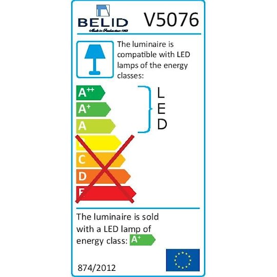 Belid Deluxe LED-Wandleuchte Grau
