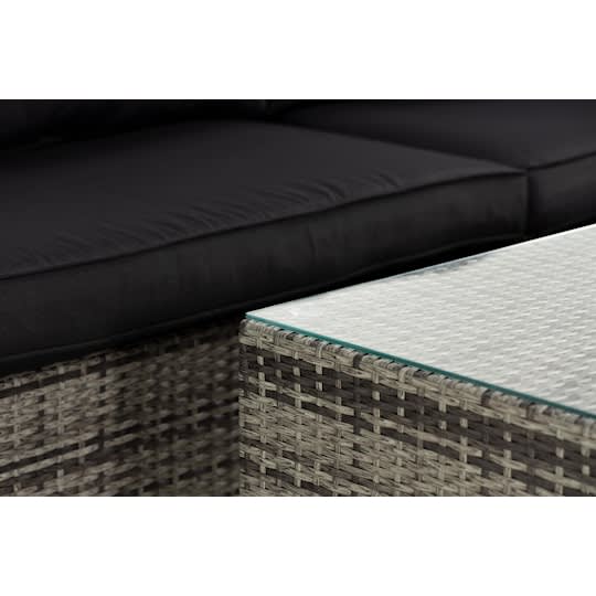 Nordic Outdoor Bora 6-seters lounge sofa inkl. Divan/Blokk bord Grå