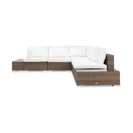 Nordic Outdoor Bora 5-seters lounge sofa inkl. Avslutningsmoduler Sand