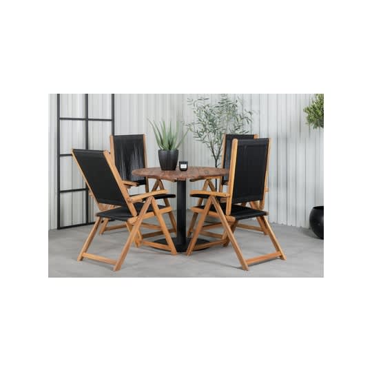 Nordic Outdoor Cleo Matbord Natur/Svart Ø100