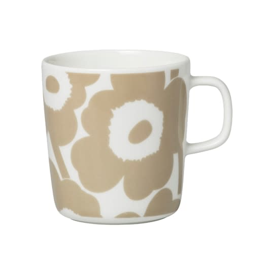 Marimekko Oiva Unikko Mugge Hvit / Beige