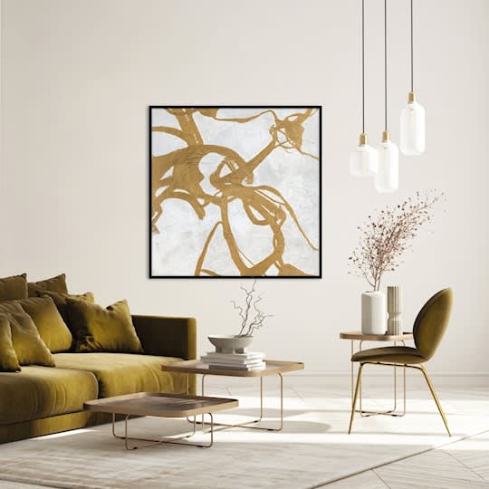 Malerifabrikken Goldplay Tavla Black Frame 100x100cm