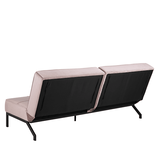 Nordic Home Sund Schlafsofa Samt Rosa 198cm