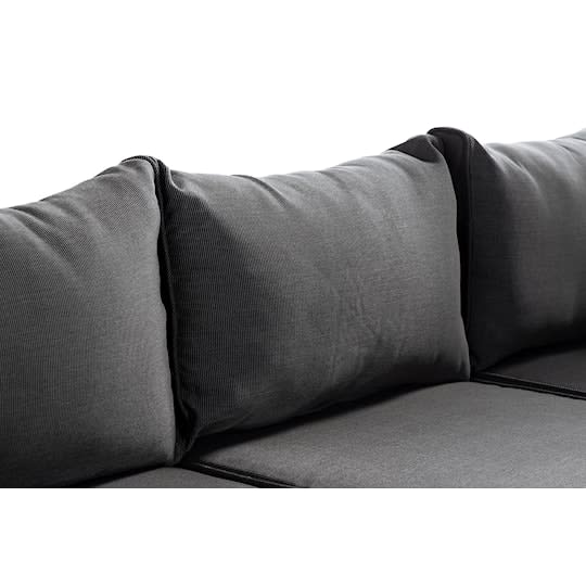 Nordic Outdoor Flynn 7-seters loungesofa hjørne inkl. bord Sand/Mørkegrå