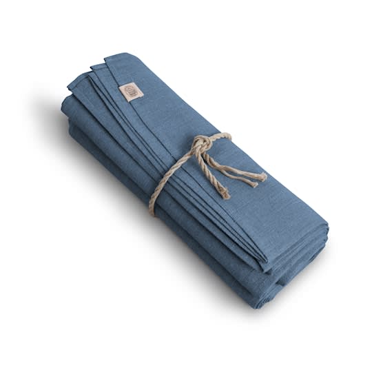 Lovely Linen Classic Linneduk Blue Ø200