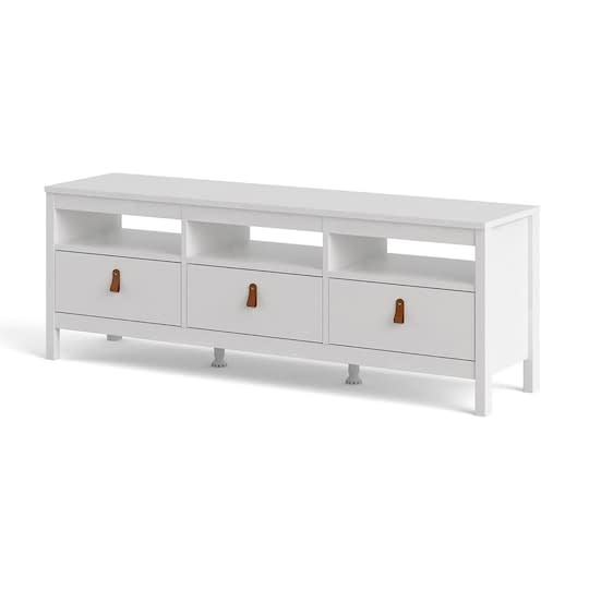 Nordic Home Dorian Tv-bänk Vit/Natur 151cm