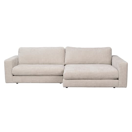 Rowico Home Duncan 3-Sitzer Sofa mit Recamiere rechts, in Hellgrau.