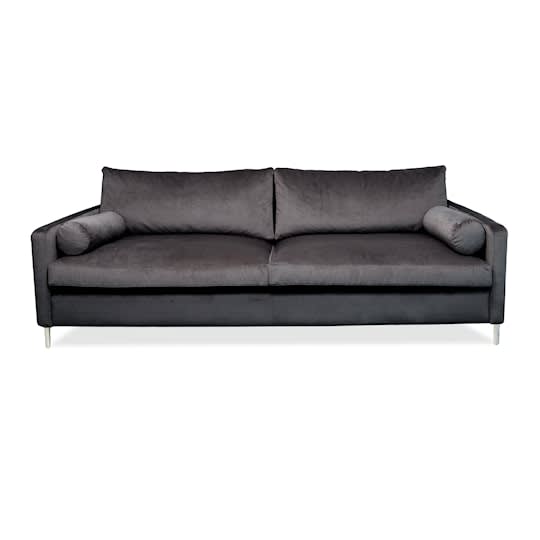 Sleepo Åre 4-sits Soffa Sammet Charcoal 257cm