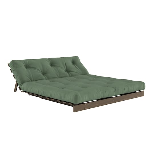 Karup Design Roots Bäddsoffa Brun/Olive Green 160cm