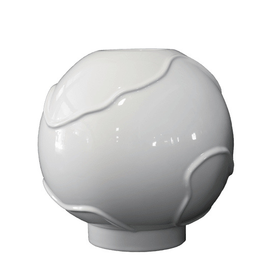 DBKD Form Vase Glänzend Weiß Groß