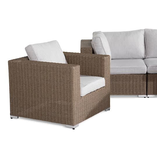 Nordic Outdoor Lillian 6-seter Loungegruppe Brun/Lysegrå