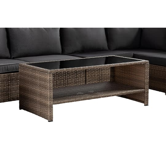 Nordic Outdoor Flynn 8-sits Loungegrupp inkl Bord Sand/Mörkgrå