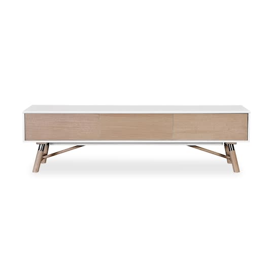 Nordic Home Mia Tv-bänk Vit/Natur 180cm