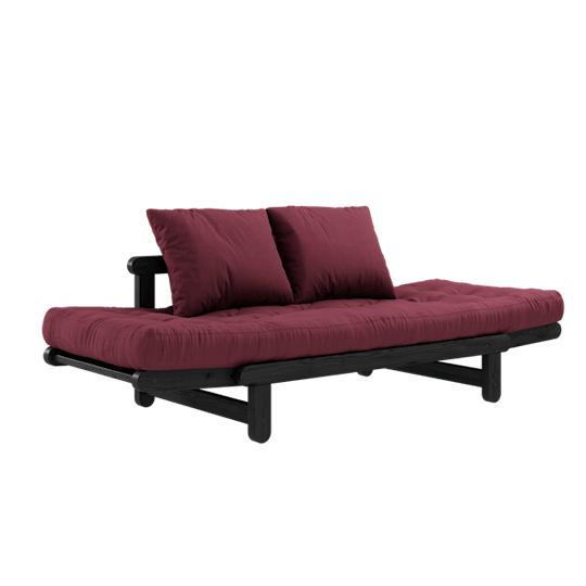 Karup Design Beat Bäddsoffa Svart/Bordeaux 200cm