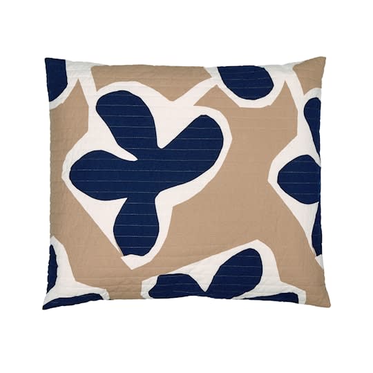 Marimekko Kevätkiuru Prydnadskudde Offwhite/Dark Blue/Beige 60x60