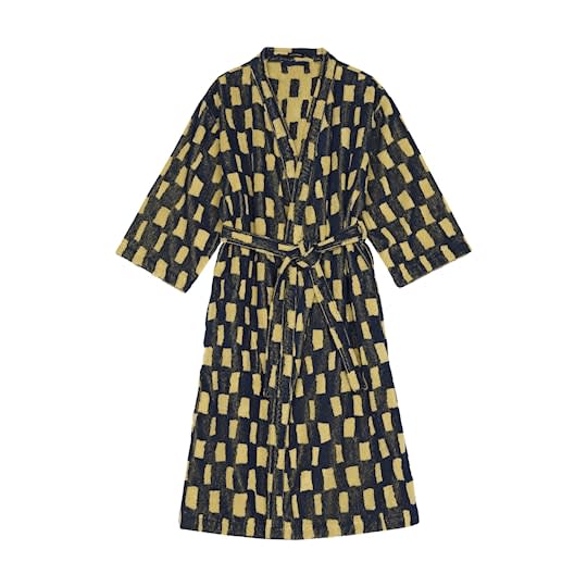 Marimekko Iso Noppa Morgonrock Black/Sand M