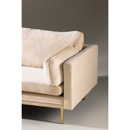 Nordic Home Xenia 3-sits Soffa Sammet Creme