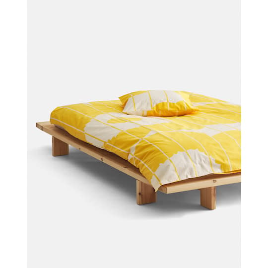 Marimekko Vesi Unikko Pussilakana Spring Yellow/Ecru Yksittäinen