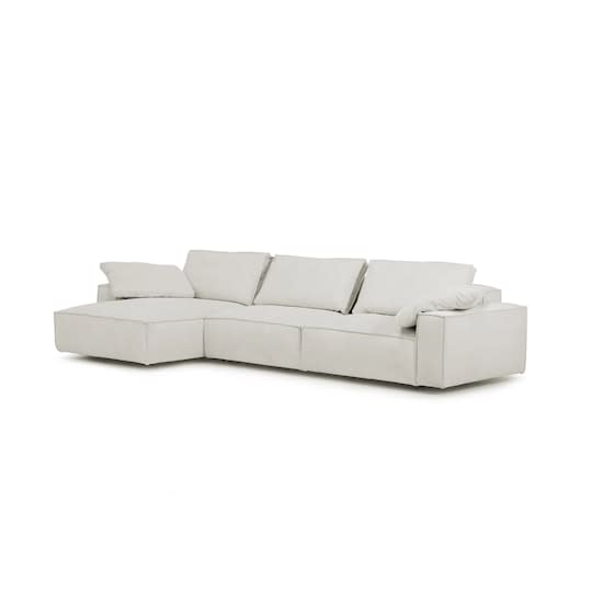 Sleepo Louie Divansofa Links Greige 348cm