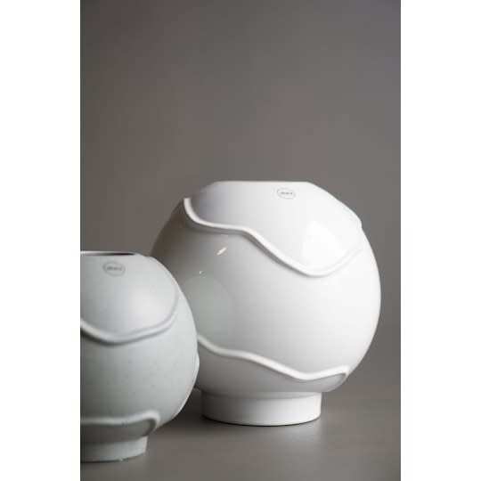 DBKD Form Vase Glänzend Weiß Klein
